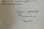 Dopis matky V. Kaprálové České akademii věd a umění z roku 1947