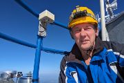 Hlavní autor studie Martin Kákona během instalace měřicích přístrojů