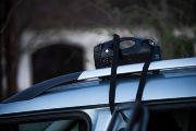 To attract the little owl, we use a speaker to play a recording of a male’s call. The hope is that a territorial male will appear to confront the supposed rival.