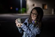 I was able to hold the little owl and examine it up close. It surprised me how calm it was.