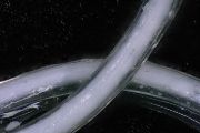 Korozní test hořčíkového drátu potaženého biodegradabilním kopolymerem v simulovaném tělním prostředí. Kov je postupně nahrazován částečně průhlednými korozními produkty, které jsou svým složením velmi blízké anorganické složce lidské kosti. Polymer omezuje korozní rychlost a předchází lokálnímu poškození a generaci vodíku, což bývá způsobeno nečistotami v drátu, které někdy nelze spolehlivě odstranit při výrobě Mg drátu.