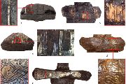 Detaily různých typů výzdoby jílců raně středověkých mečů z českého území (výběr)