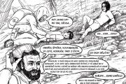 Stránka z komiksu Když se Země taví, příběh sopky