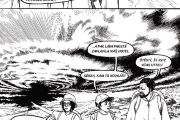 Stránka z komiksu Když se Země taví, příběh sopky