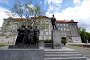 Masarykovo náměstí v Plzni, jedno z dějišť plzeňské revolty proti měnové reformě v roce 1953